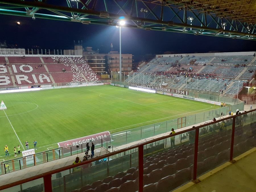 Reggina-Catanzaro, il Granillo qualche ora prima dell’inizio del match