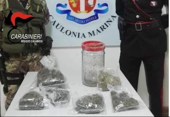 Sorpresi con oltre mezzo kg di marijuana, arrestati nel reggino un uomo e la compagna