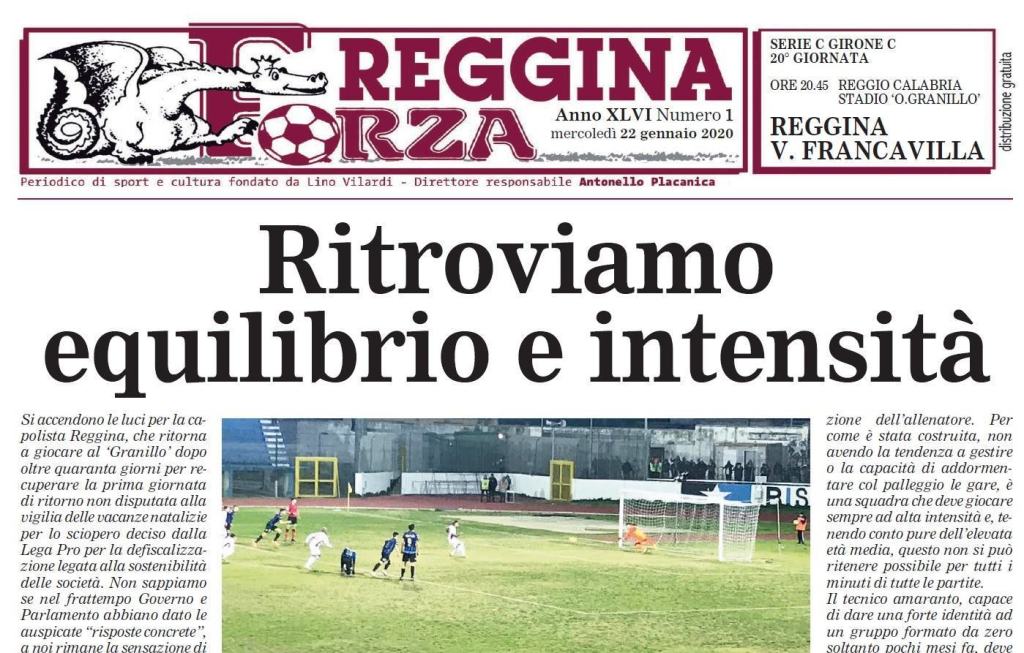 Disponibile il download di Forza Reggina: “Ritroviamo equilibrio e intensità”