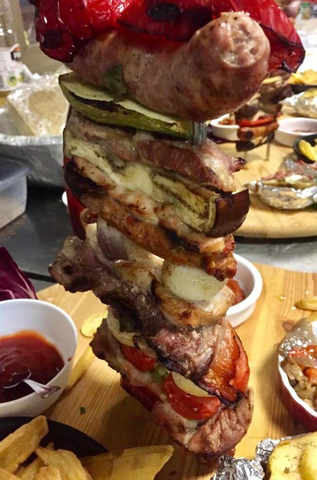 All’Hostaria dei Campi la grigliata verticale. Porzione abbondante e gustosissima