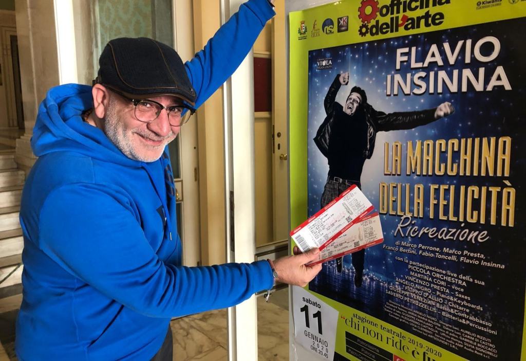 Flavio Insinna a Reggio Calabria: gratis a teatro con CityNow e l’Officina dell’arte