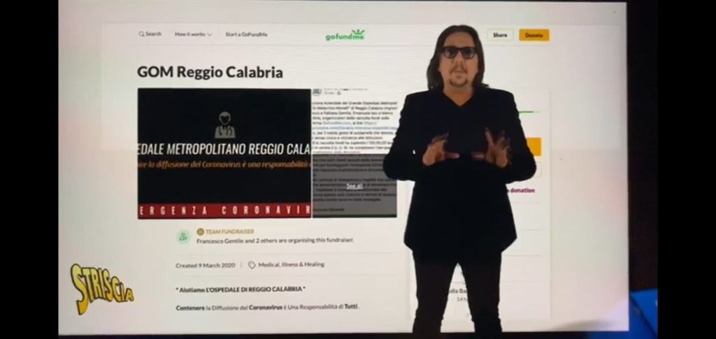 Striscia la Notizia: ‘Donazione GOM di Reggio su GoFoundMe un rischio’. Ma è tutto regolare