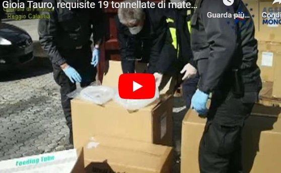 Gioia Tauro, requisite 19 tonnellate di materiale medico sanitario