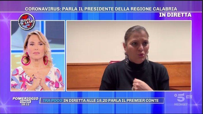 Coronavirus, Callipo a Santelli: ‘Meno collegamenti con la D’Urso, più informazioni ai calabresi’