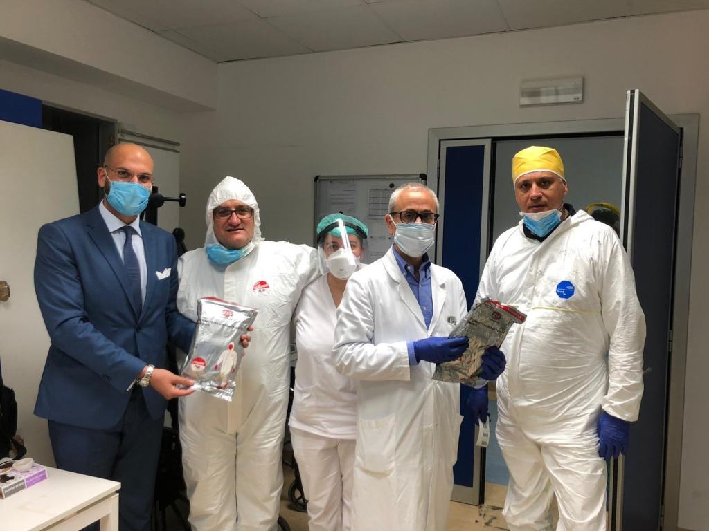 Reggio, l’Istituto Nazionale Azzurro dona tute protettive al Pronto Soccorso del GOM