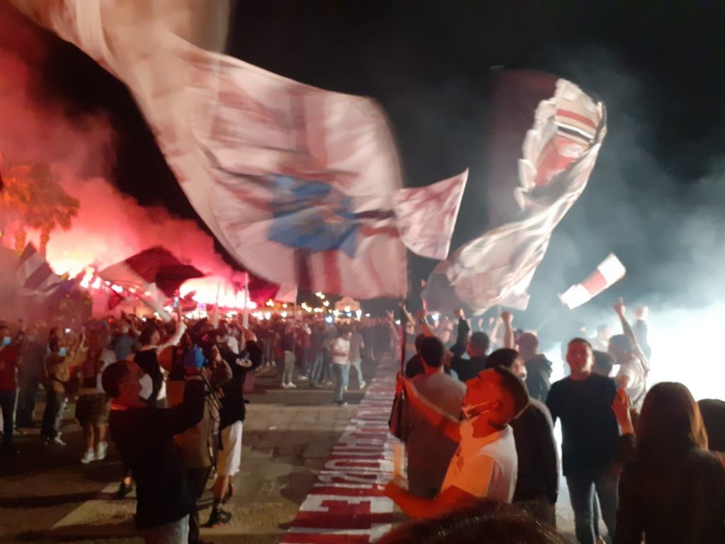 La festa dei tifosi amaranto per la promozione della Reggina in Serie B – FOTO