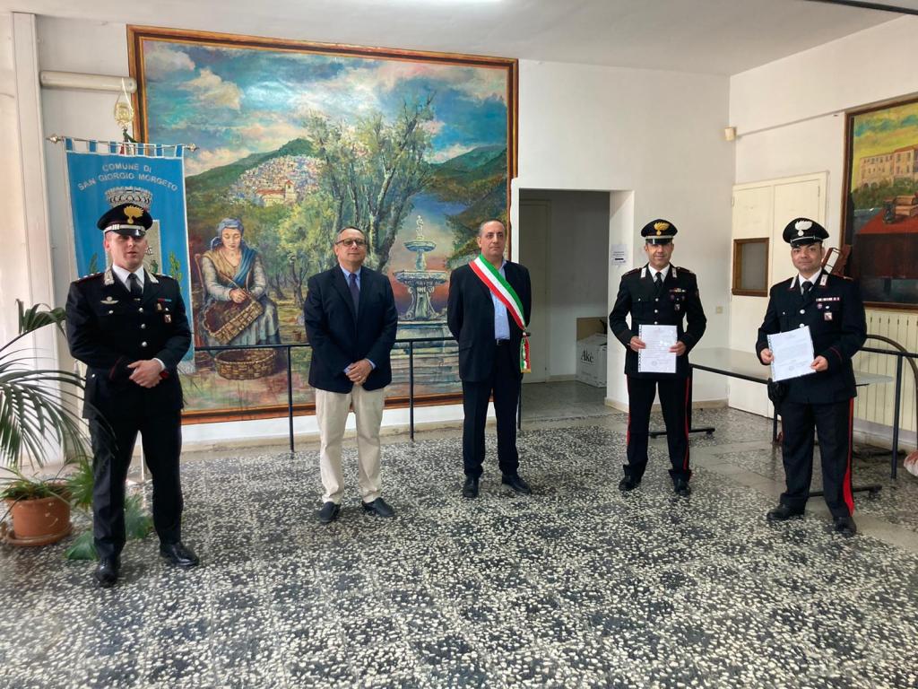 San Giorgio Morgeto, encomio istituzionale a due militari dell’Arma