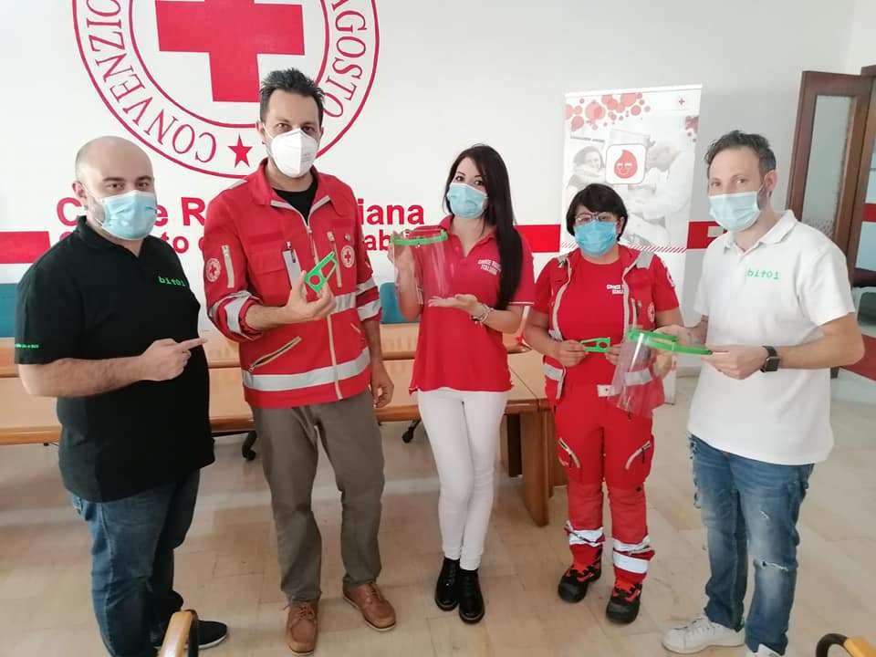 La stampa 3D della bit01 e Croce Rossa Italiana insieme contro il Covid