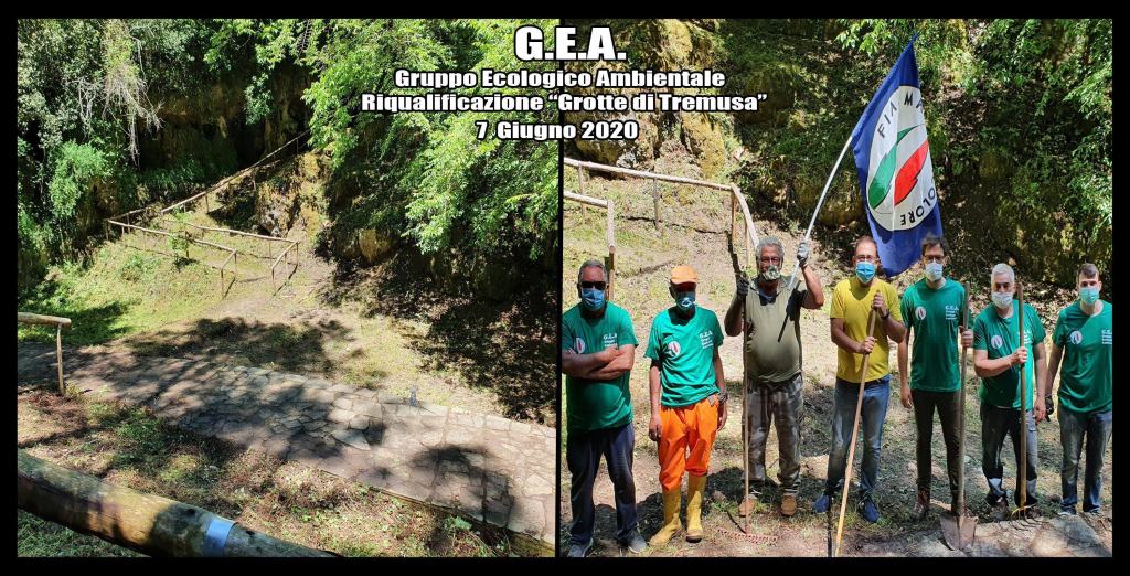 Grotte di Tremusa, volontari del GEA al lavoro per la riqualificazione – FOTO