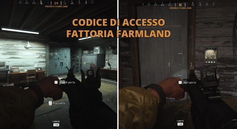 Codice Accesso Fattoria Farmland Warzone