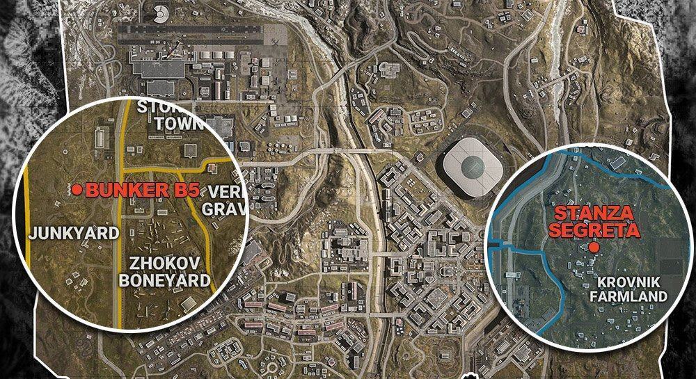 Mappa Accesso Bunker B5 Junkyard Stanza Segreta Farmland Warzone