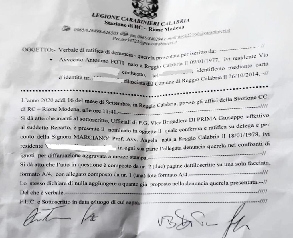 Immagine shock, la Marcianò mette un punto alle polemiche e pubblica la denuncia
