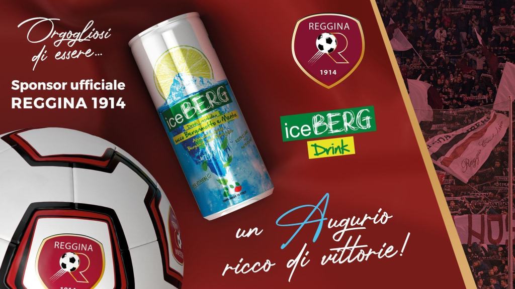 iceBERG drink si tinge di amaranto e diventa sponsor ufficiale della Reggina 1914