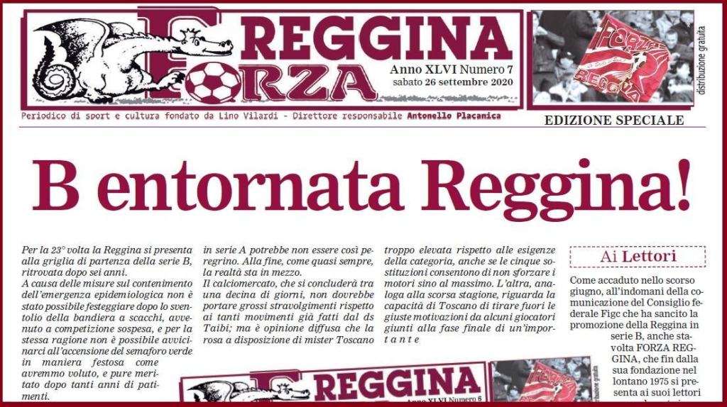 Forza Reggina, il download dell’edizione speciale: ‘Bentornata Reggina’