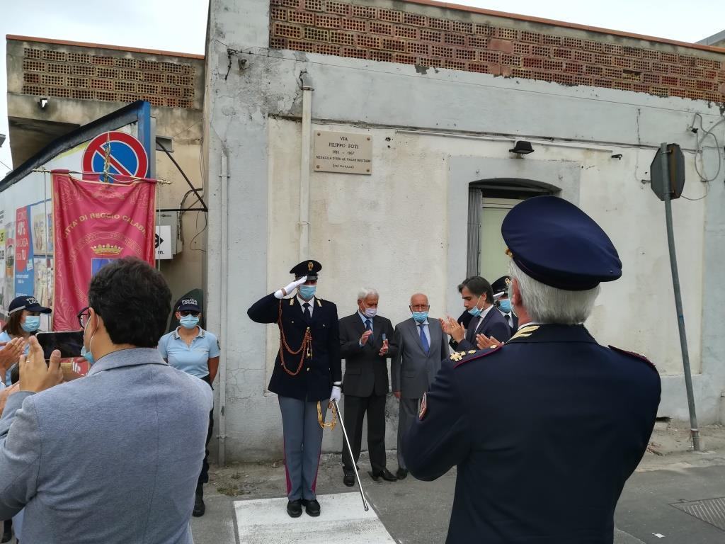 Reggio, cerimonia di intitolazione di ‘Via Filippo Foti’ – FOTO