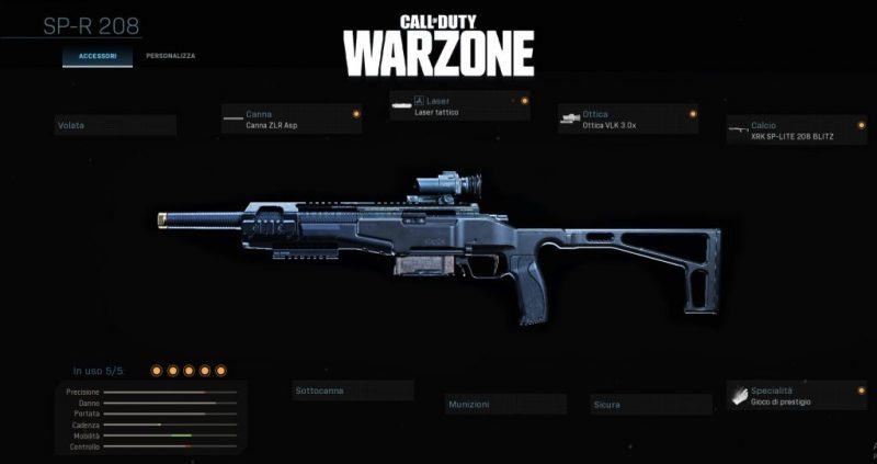 Warzone Miglior Setup SP-R 208 Multiplayer Cod