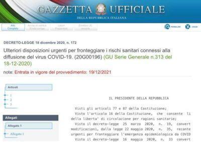 Data Sbagliata Gazzetta Ufficiale Decreto Natale
