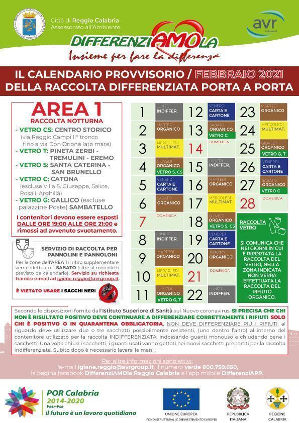 Avr Febbraio CALENDARIO 2021 AREA 1