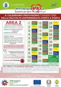 CALENDARIO MARZO 2021 AREA 2