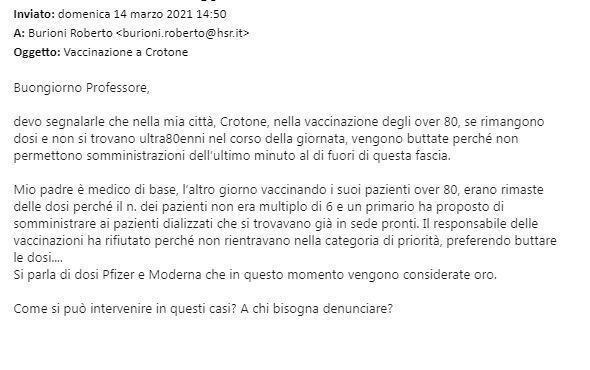 Burioni Vaccini Calabria
