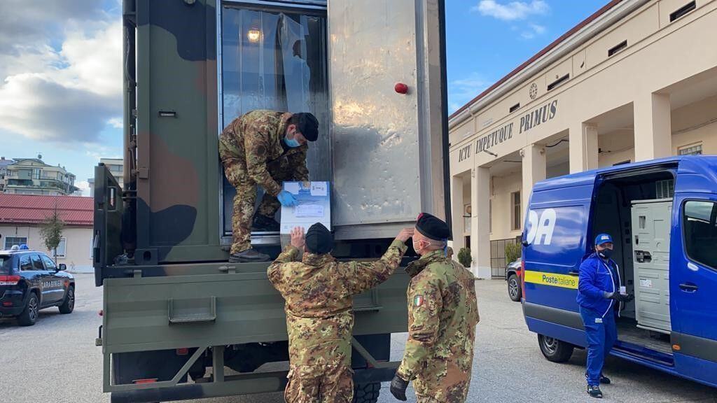 Consegna Vaccini Astrazeneca Calabria Sda Poste Italiane Esercito