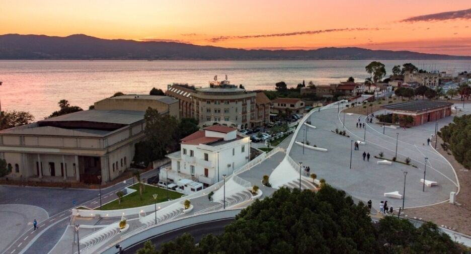 Waterfront Panorama Tramonto Reggio Calabria