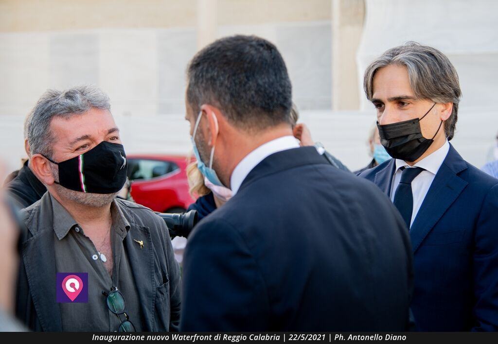 Presidente Nino Spirlì Sindaco Giuseppe Falcomatà Inaugurazione Waterfront Reggio Calabria