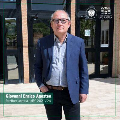 Prof Giovanni Enrico Agosteo Eletto Direttore Dipartimento Agraria 1