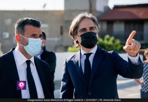 Sindaco Giuseppe Falcomata Presidente Anci Antonio Decaro Inaugurazione Waterfront Reggio Calabria (1)