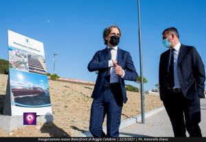 Sindaco Giuseppe Falcomata Presidente Anci Antonio Decaro Inaugurazione Waterfront Reggio Calabria (4)