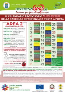 CALENDARIO LUGLIO 2021 AREA 2