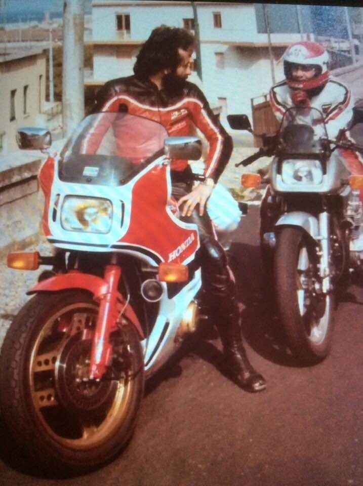 Gino Romeo Con La Sua Honda 110 R
