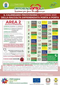 CALENDARIO OTTOBRE 2021 AREA 2