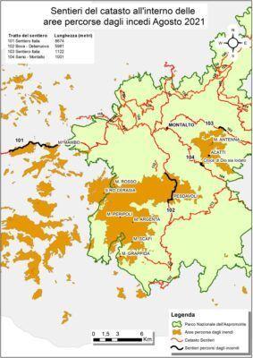 Mappa Incendi Sentieri