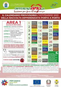 CALENDARI AREA 1 NOVEMBRE 2021