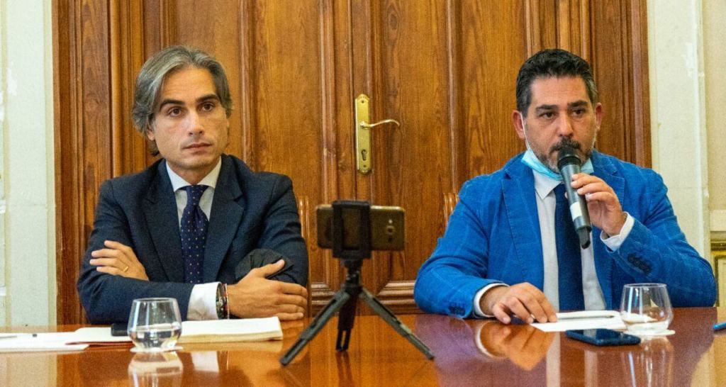 Conferenza Stampa Rifiuti 2 Giuseppe Falcomatà Paolo Brunetti