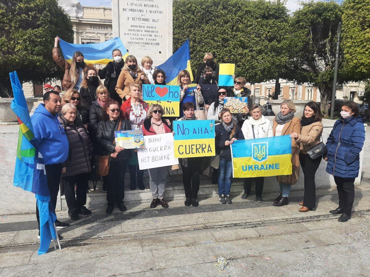 Manifestazione Piazza Italia Contro Guerra Ucraina 1