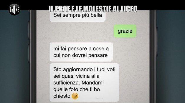 Messaggi Molestie Professore Liceo Castrolibero 1