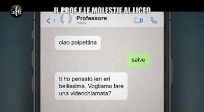 Messaggi Molestie Professore Liceo Castrolibero