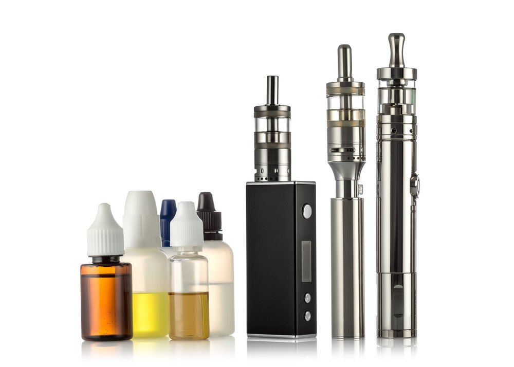Electronic,Cigarettes,Collection,Isolated,On,White
