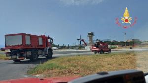 Incendio Aeroporto Tito Minniti