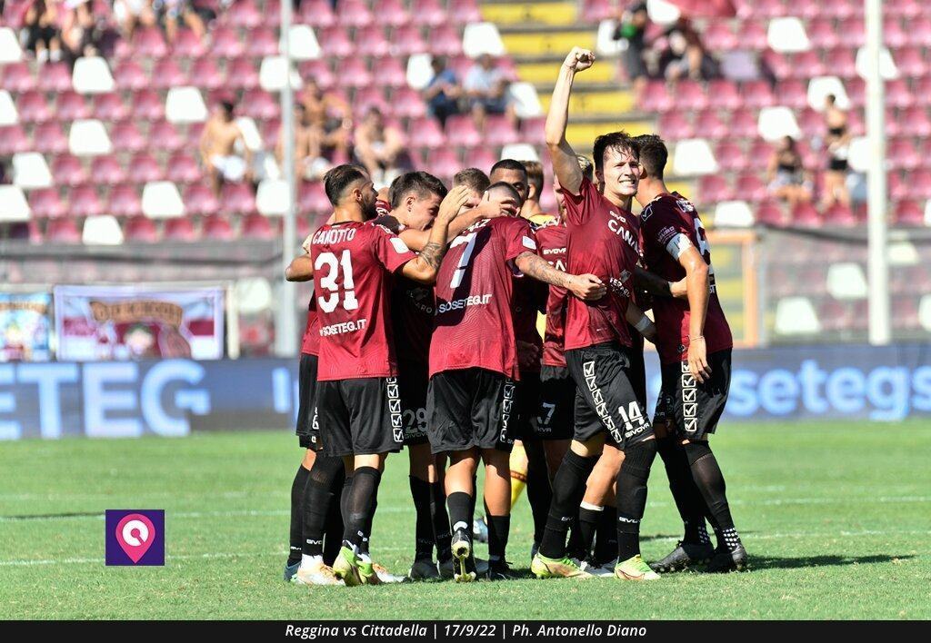Reggina Cittadella esultanza