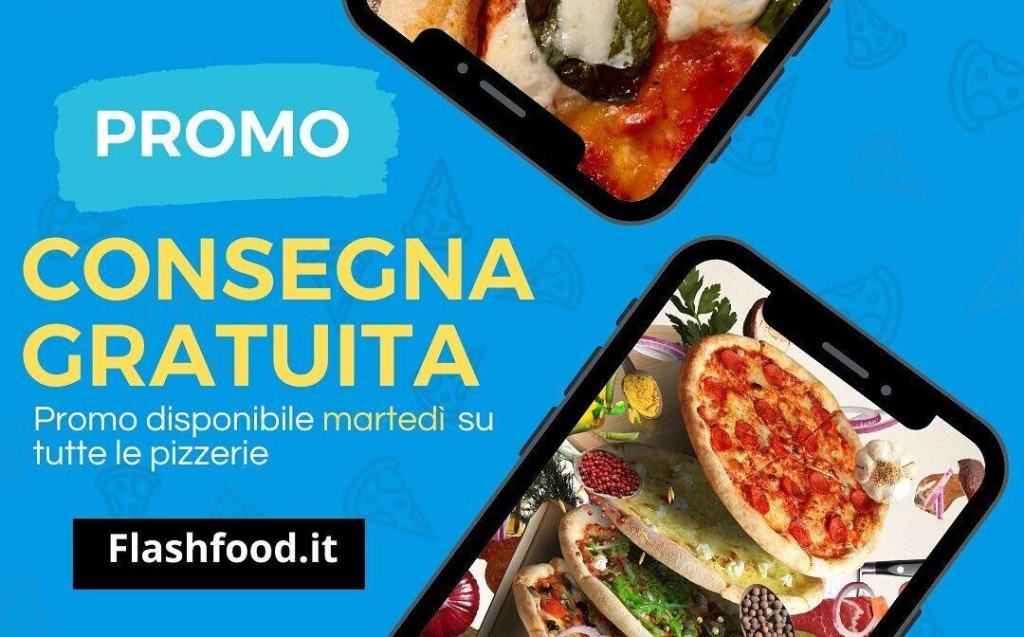 Locandina Flashfood Consegna Gratuita Pizzeria