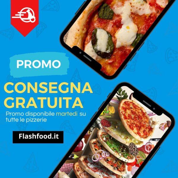 Locandina Flashfood Consegna Gratuita Pizzeria