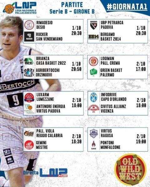 Prima Giornata Basket Serie B