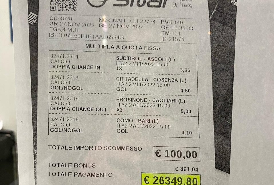 Vincita Snai