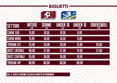 Biglietti Reggina Frosinone