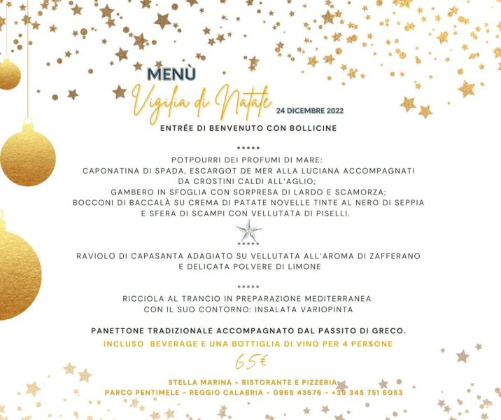 Locandina Cena Vigilia Natale Stella Marina
