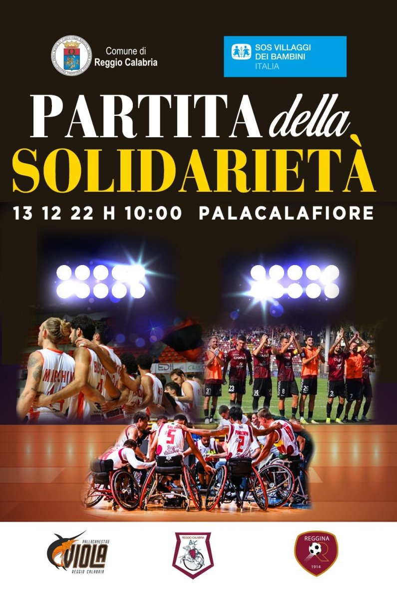 Locandina Reggina Partita Solidarietà