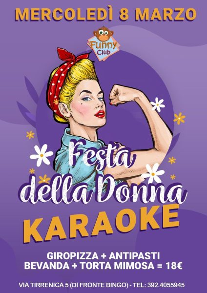 Locandina Festa Donne 8 Marzo 2023 Rc Funny Cluub